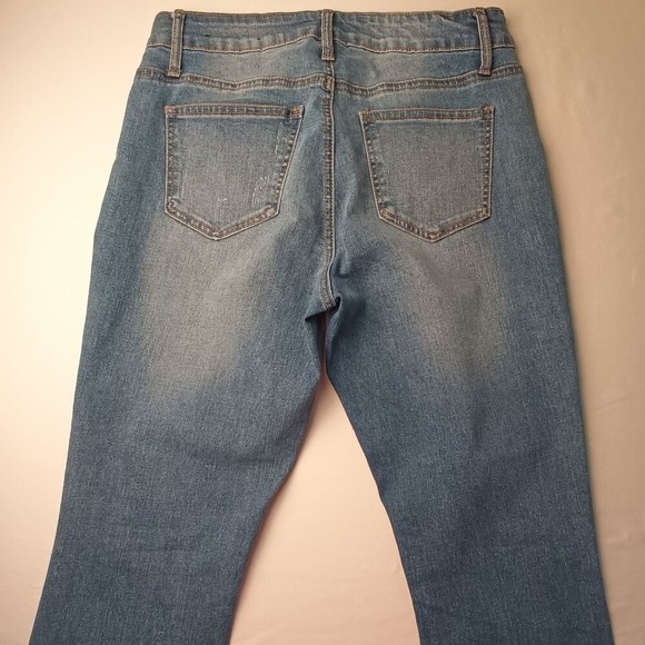 Saks Off 5th Copperflash Denim Jean Size 8 Murray Straight High Rise Lace Accent - Picture 3 of 10